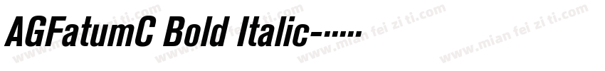 AGFatumC Bold Italic字体转换